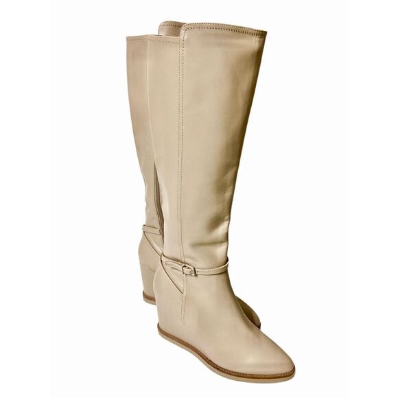 Lola Cruz Anthropologie Tall cream Wedge boot. Size 6 1/2. Retails $420 - Picture 5 of 8